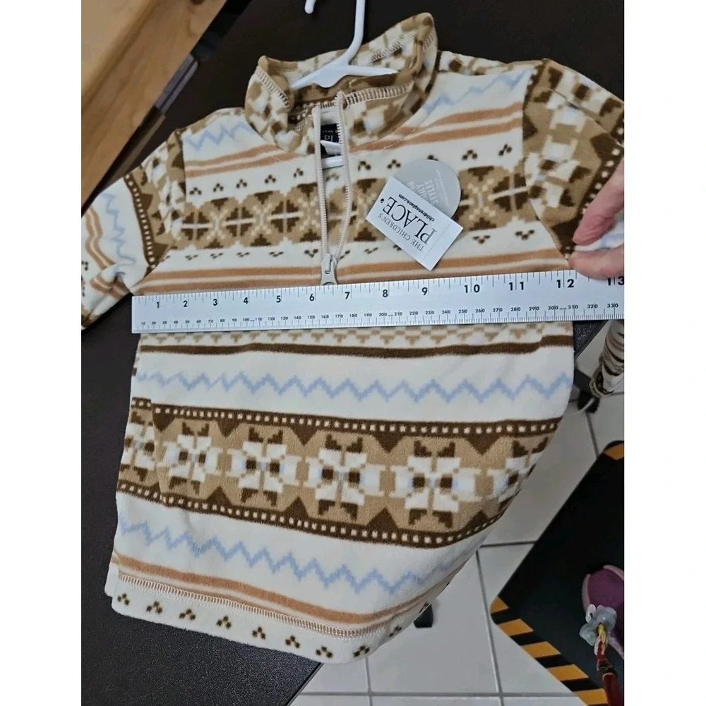 The Children's Place  Size 2T 1/4  Zip  Pullover Aztec Unisex  Toddler NWT